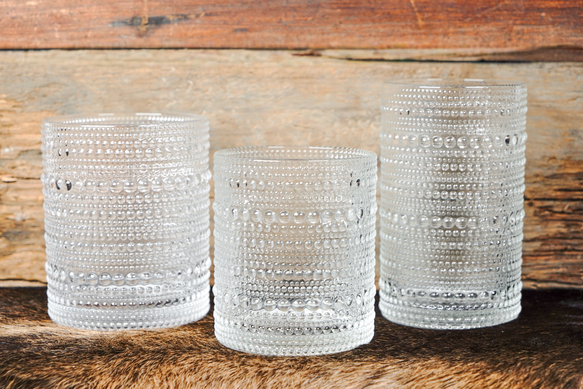 Elevated and Modern Bubbled Glassware