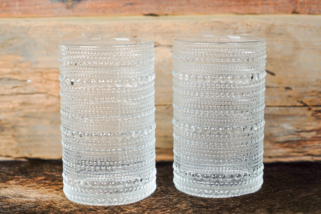 Elevated Bubbled Glassware Set