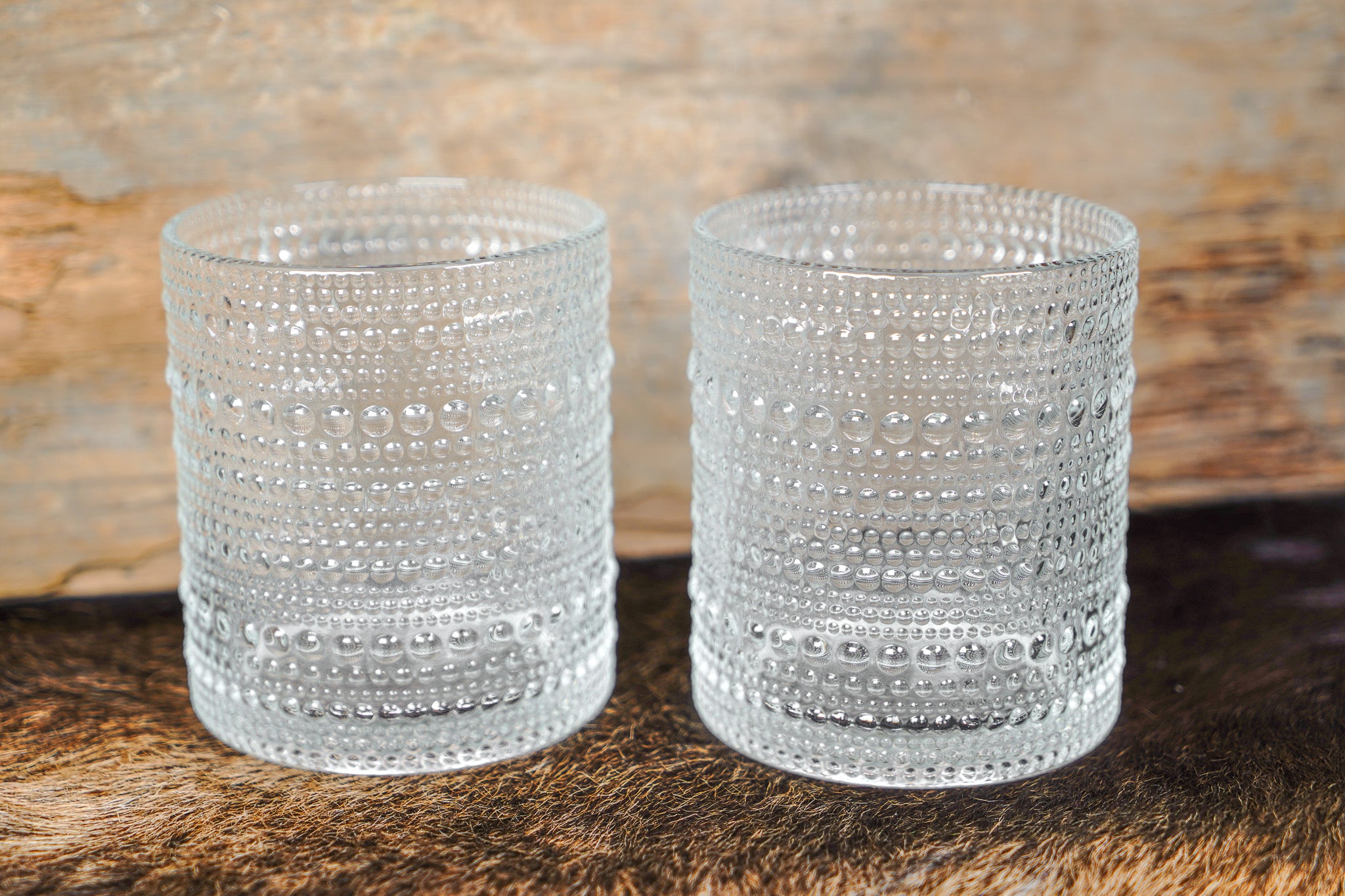 Elevated and Modern Bubbled Glassware