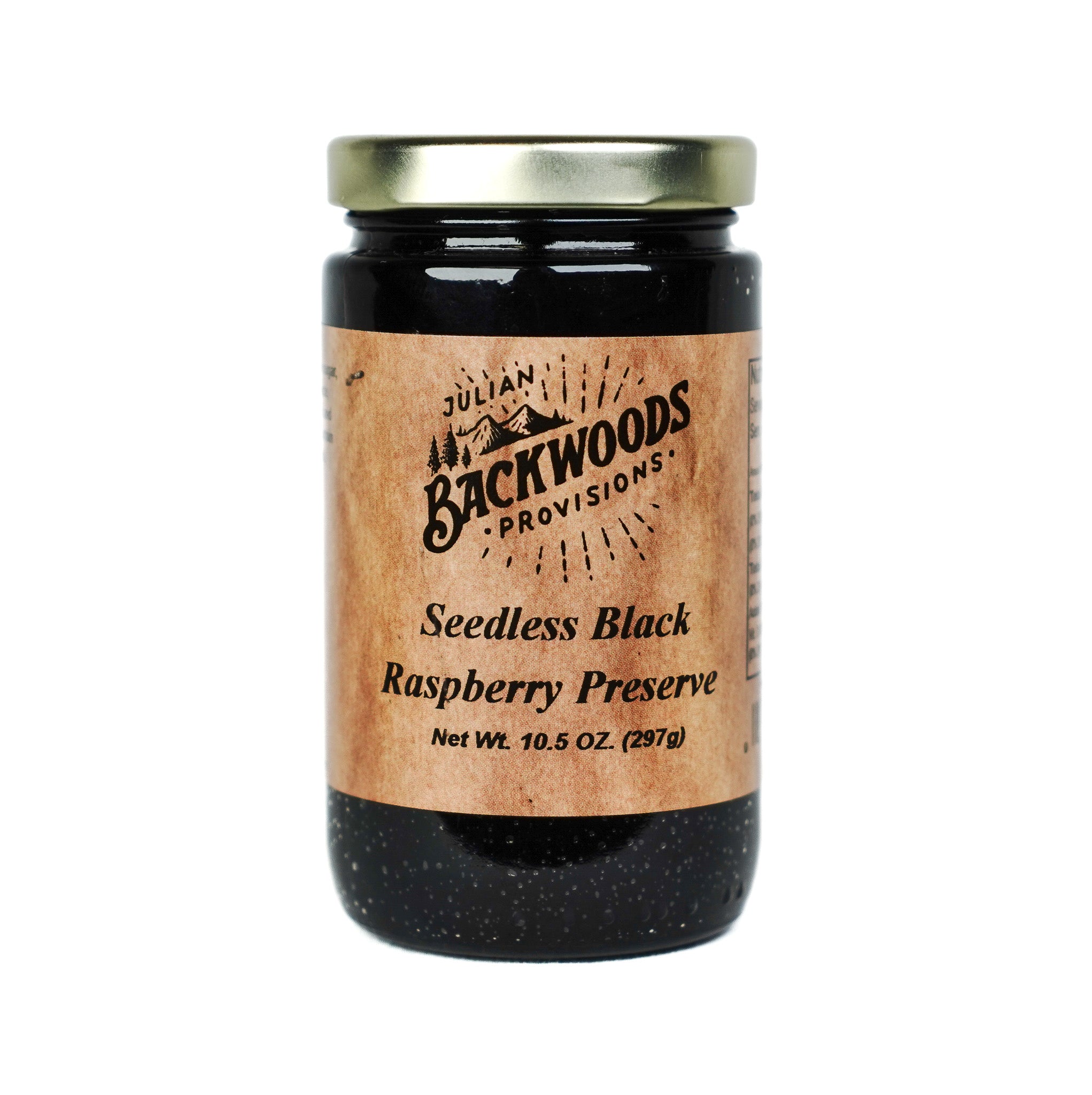 Backwoods Provisions Seedless Black Raspberry Preserve 10.5 oz