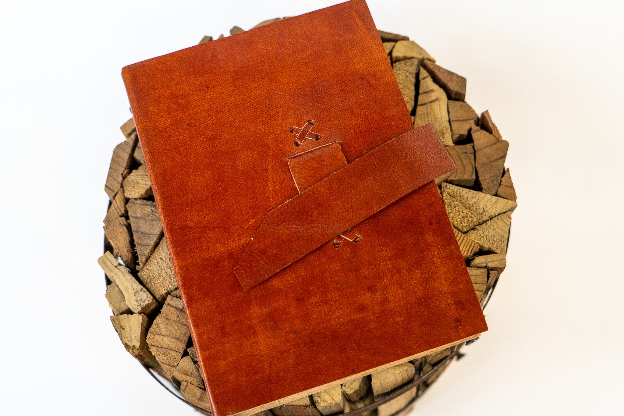The Artisan's Leather Journal with a Stitch Strap Closure