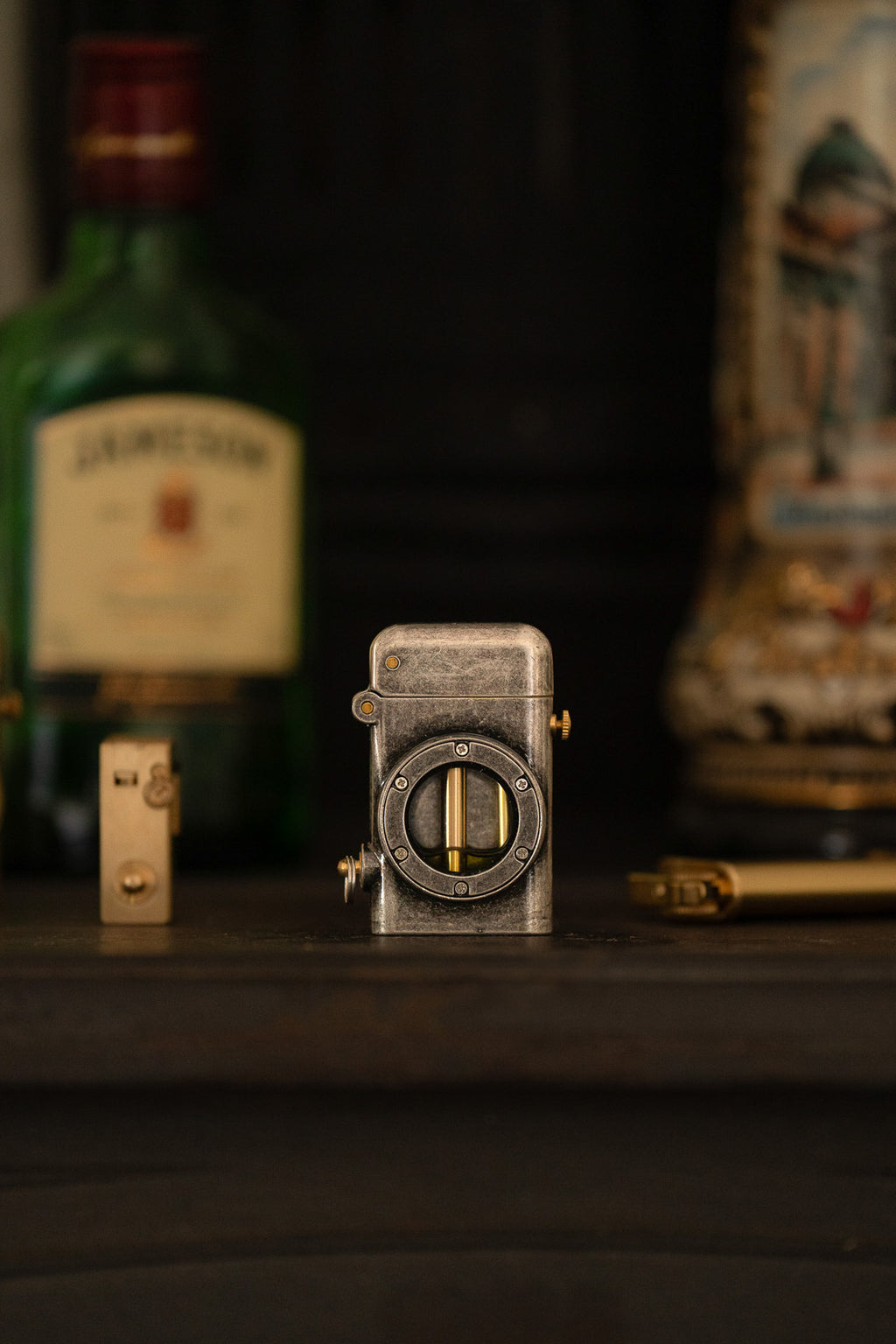 Antique Silver Porthole Lighter