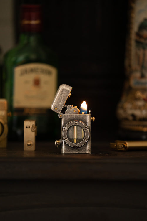 Antique Silver Porthole Lighter