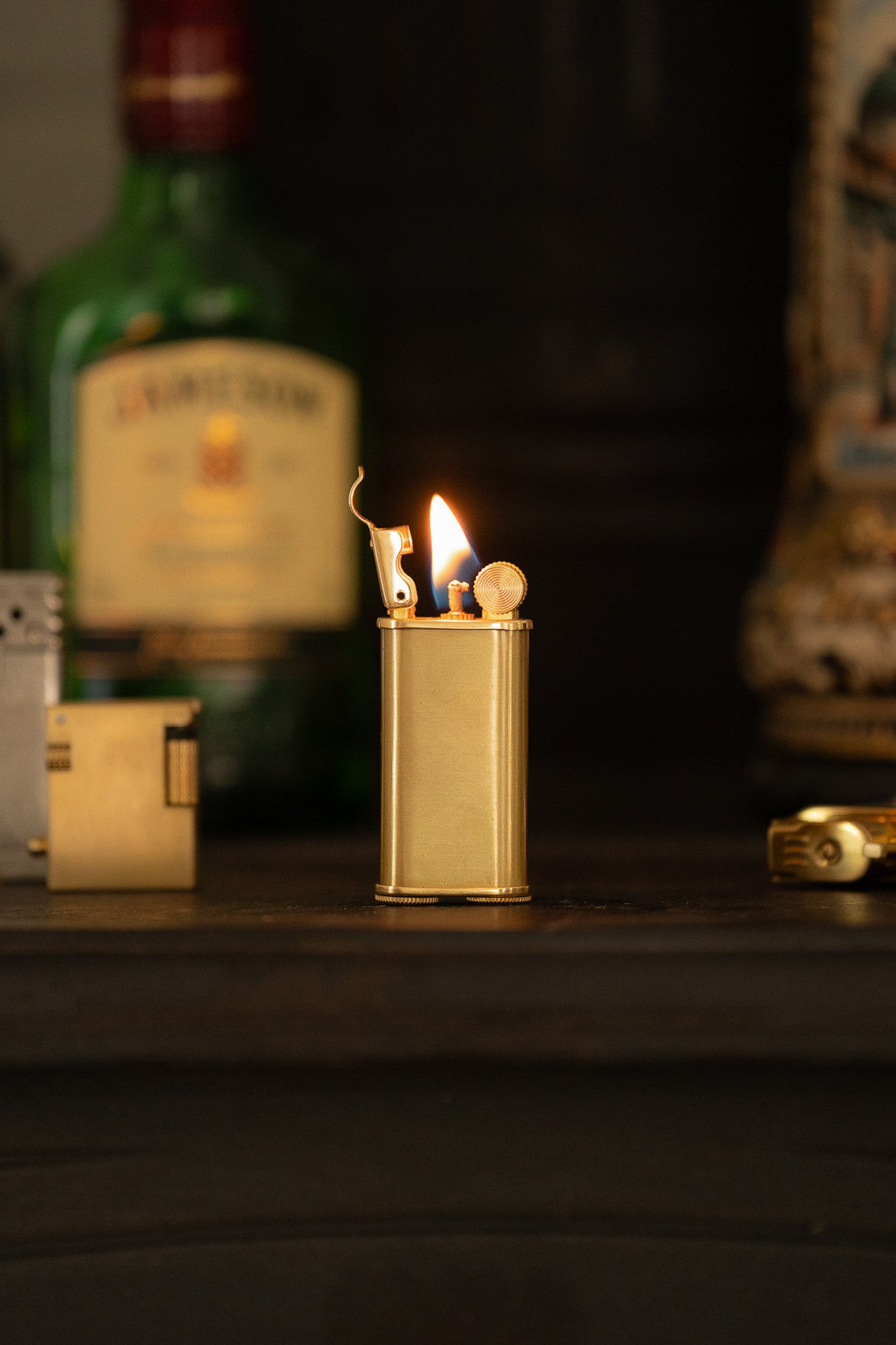 Sleek Gold Petrol Lighter