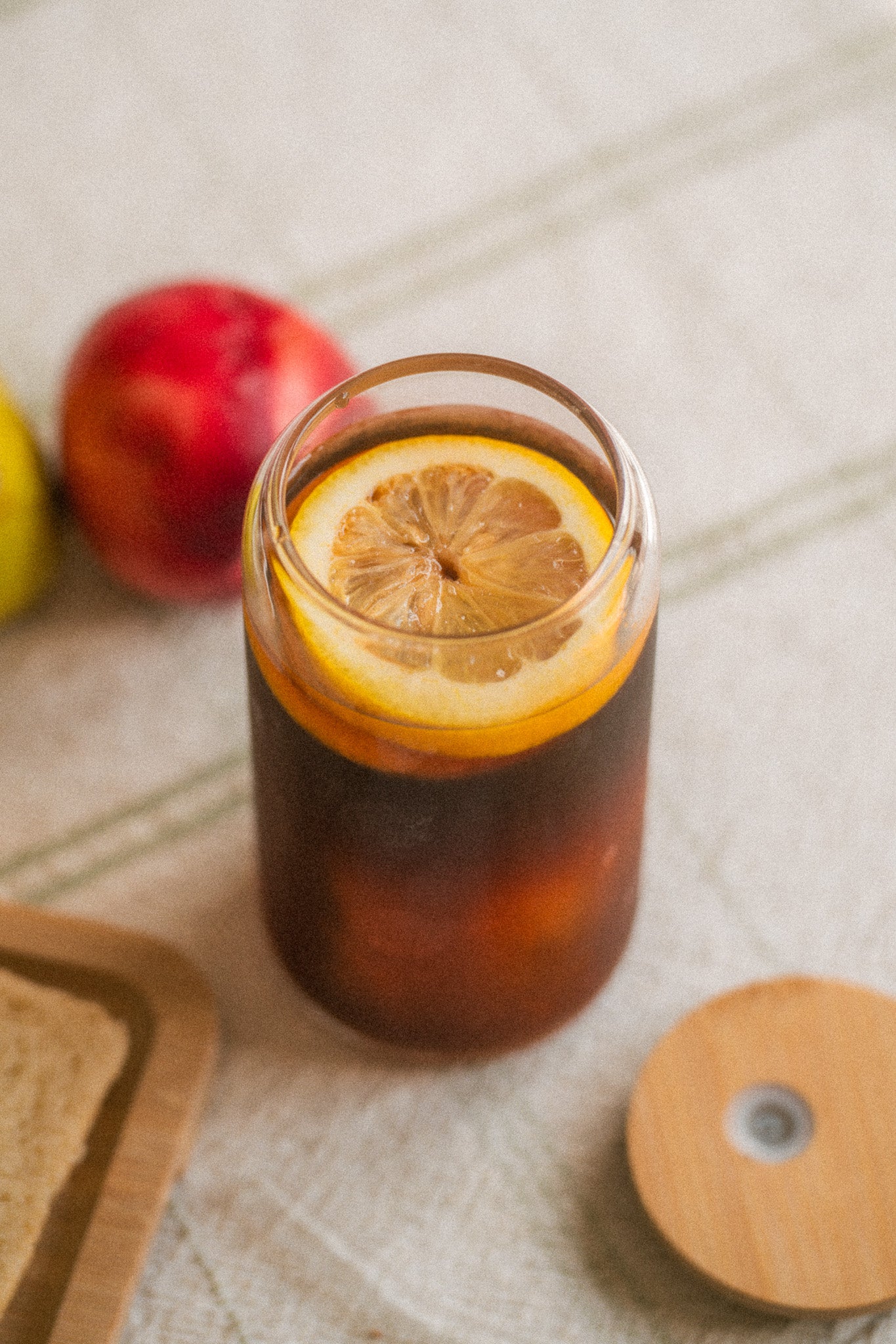 Reusable Glass Tumbler with Bamboo Lid & Glass Straw