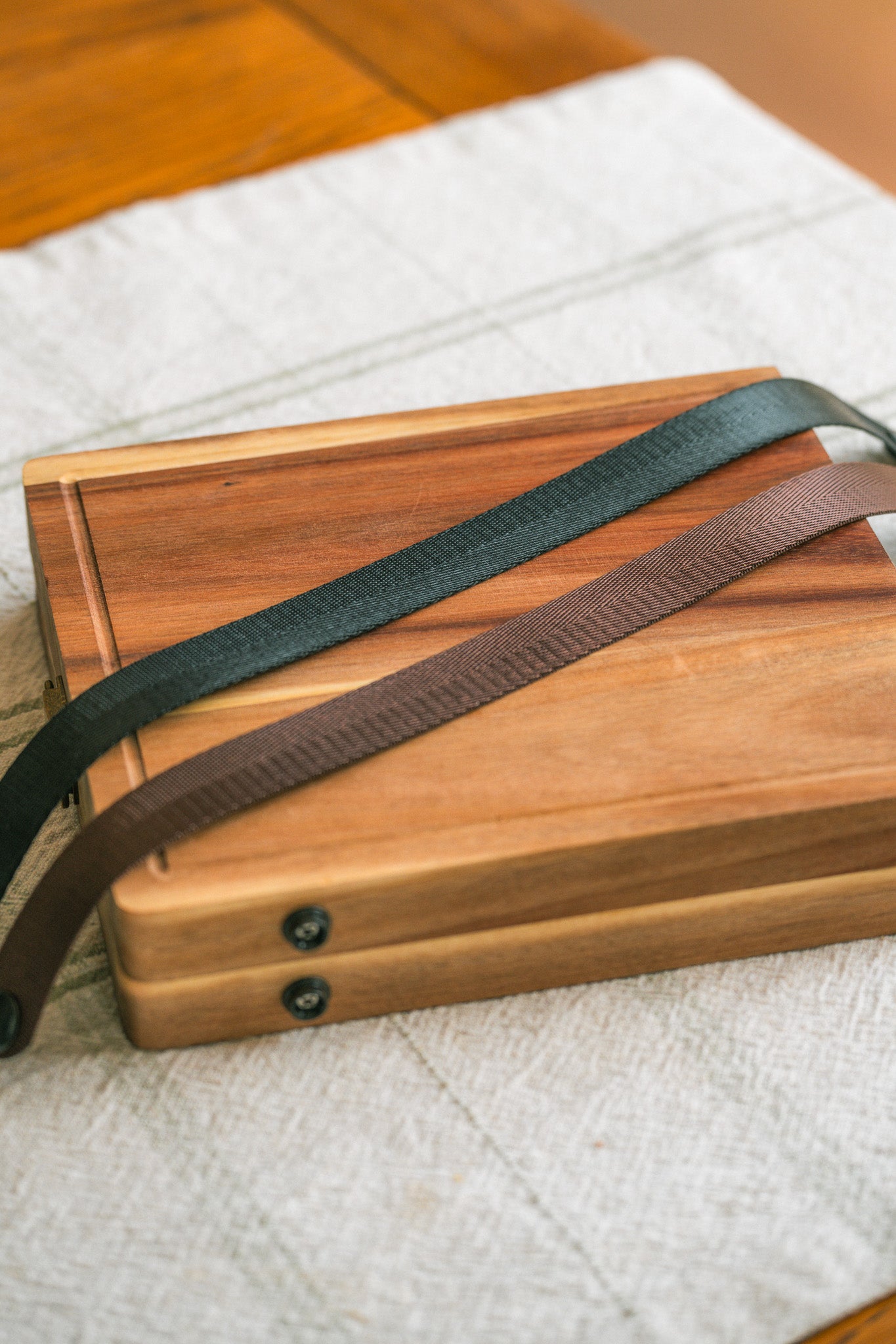 Acacia Folding Cheese Board with Webbing Handles