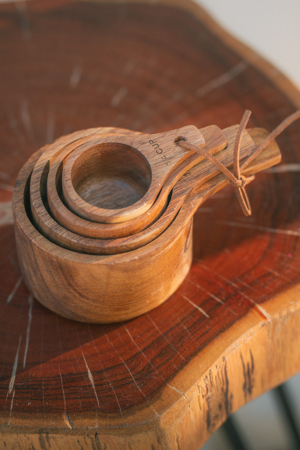 Wooden Measuring Cup Set | Natural Kitchen Tools