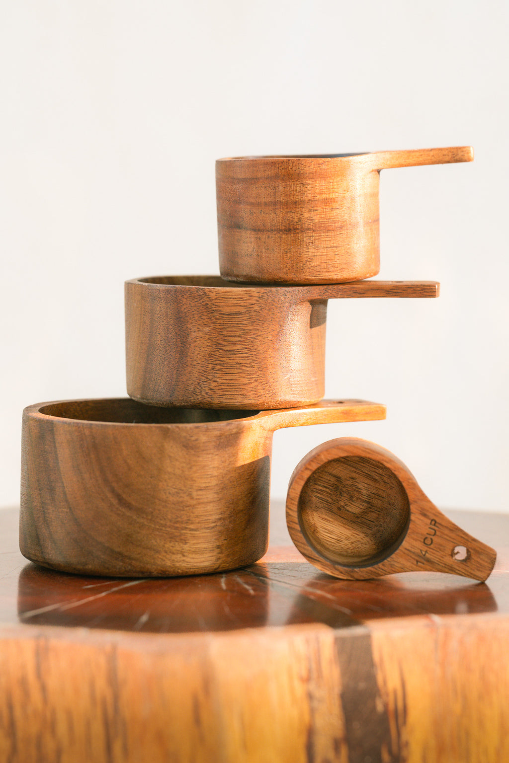 Wooden Measuring Cup Set | Natural Kitchen Tools