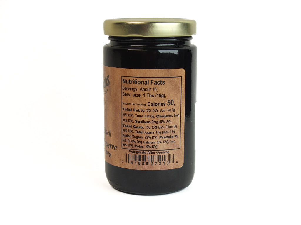 Backwoods Provisions Seedless Black Raspberry Preserve 10.5 oz