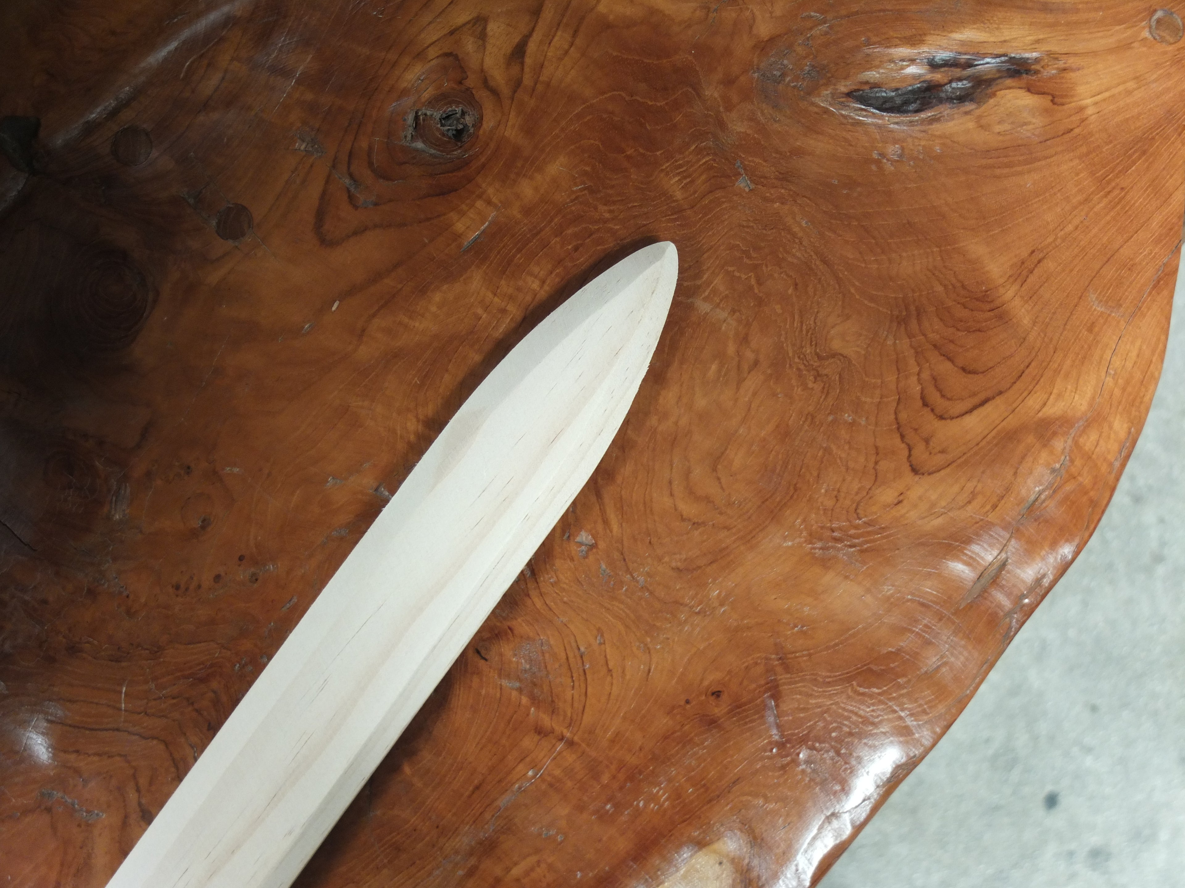 Sturdy Wooden Sword - No Finish - for DIY Paint or Stain