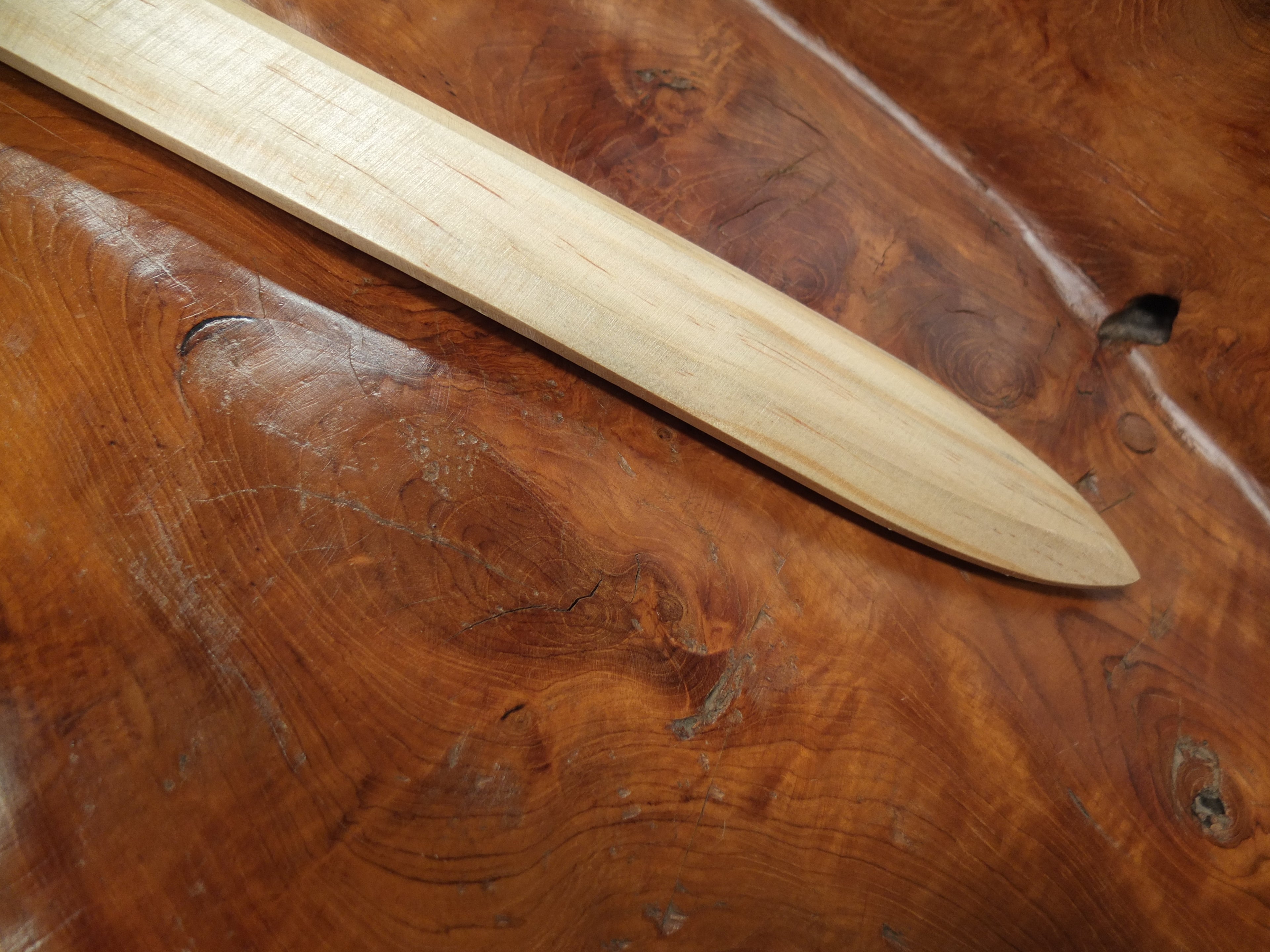 Sturdy Wooden Sword - No Finish - for DIY Paint or Stain