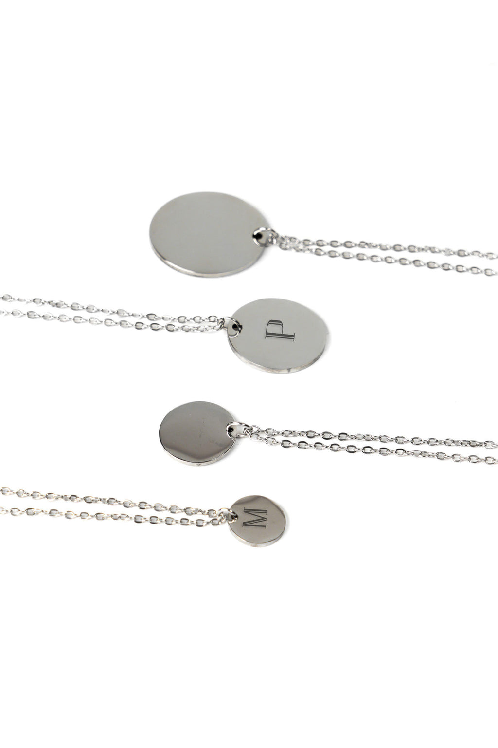 Dainty Silver Initial Necklace