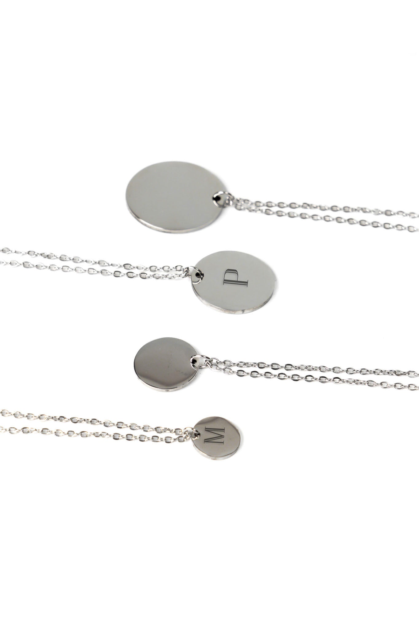 Dainty Silver Initial Necklace