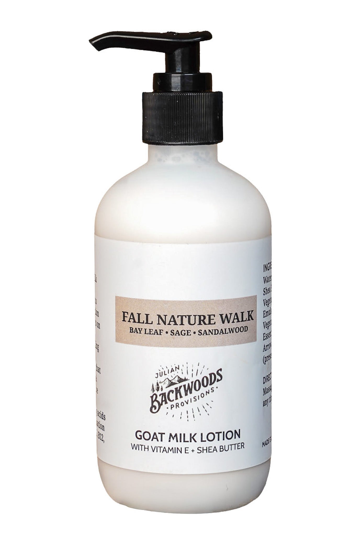 Backwoods Provisions Small Batch Woodsy Goat Milk Lotion - Fall Nature Walk