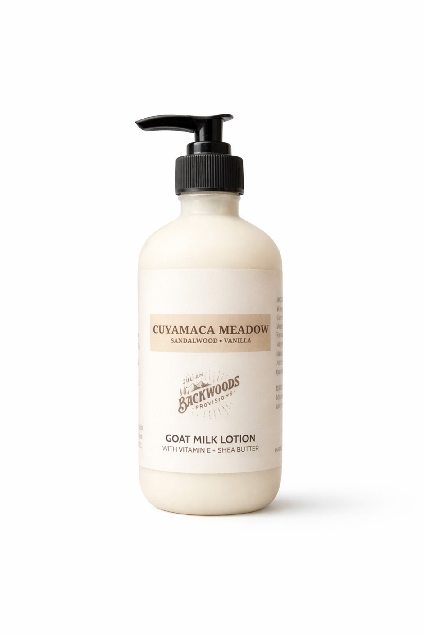 Backwoods Provisions Woodsy Goat Milk Lotion - Cuyamaca Meadow