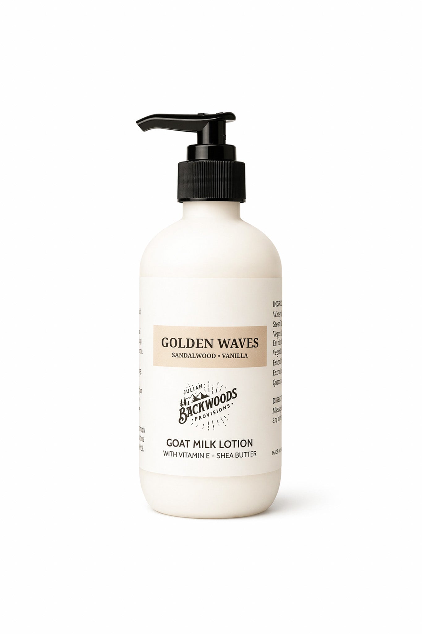 Backwoods Provisions Goat Milk Lotion - Golden Waves