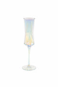 Iridescent Geometric Styled Champagne Flute