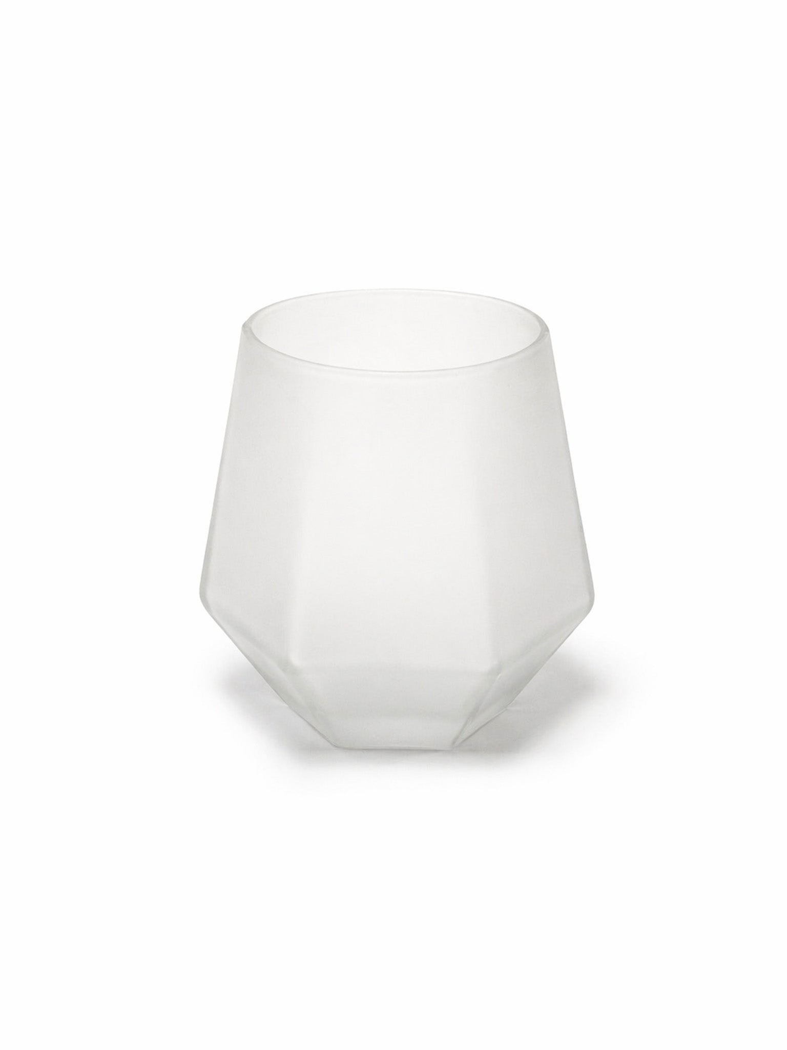 Frosted Geometric Whiskey Glass