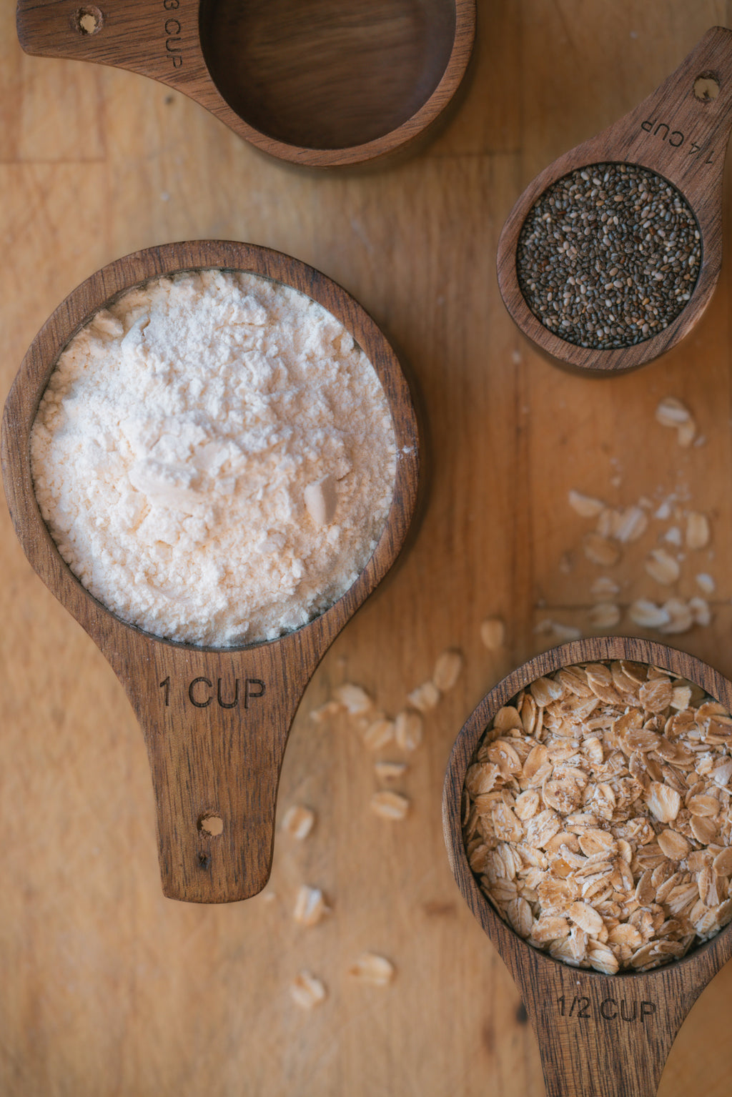 Wooden Measuring Cup Set | Natural Kitchen Tools