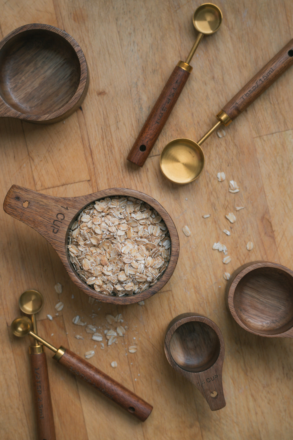 Wooden Measuring Cup Set | Natural Kitchen Tools