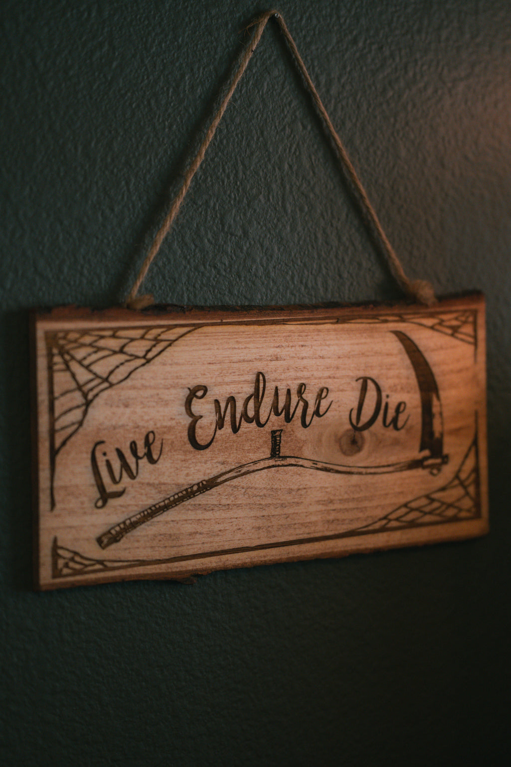 Live Endure Die Custom Halloween Sign