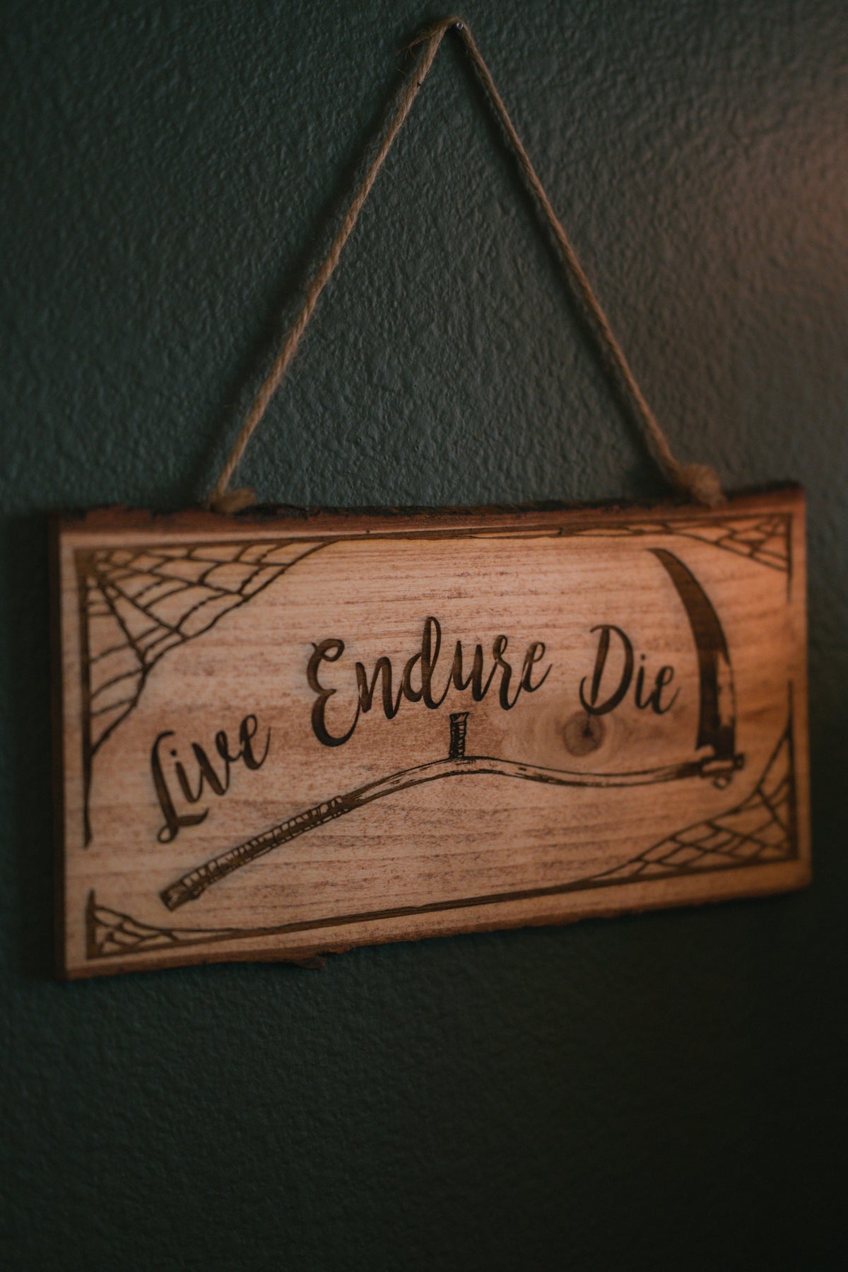 Live Endure Die Custom Halloween Sign