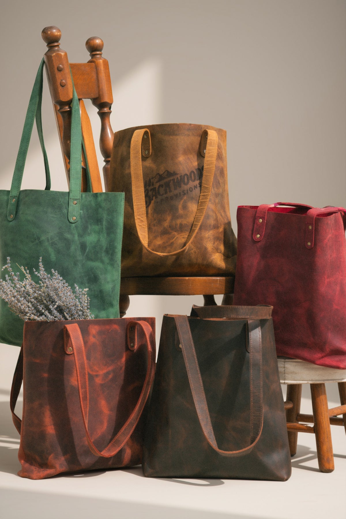 Leather Tote Bag | Personalized Carryall | Custom Market Bag