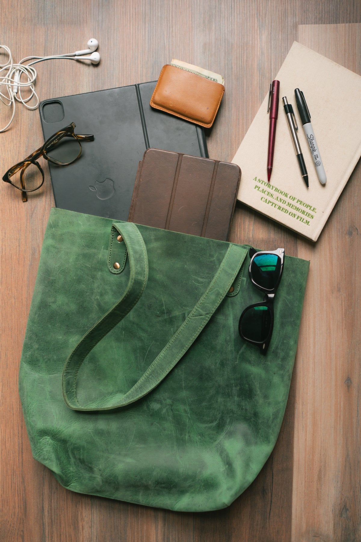 Leather Tote Bag | Personalized Carryall | Custom Market Bag