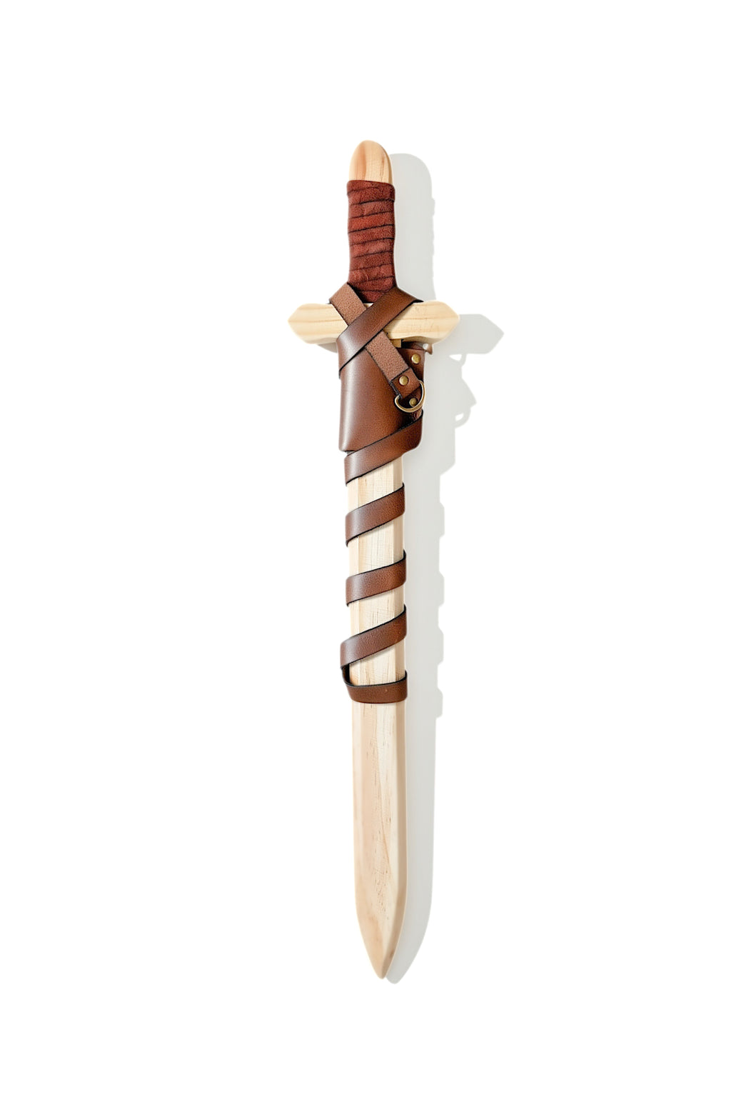 Sturdy Pinewood Sword With Handle Wrap and Belt/Sheath