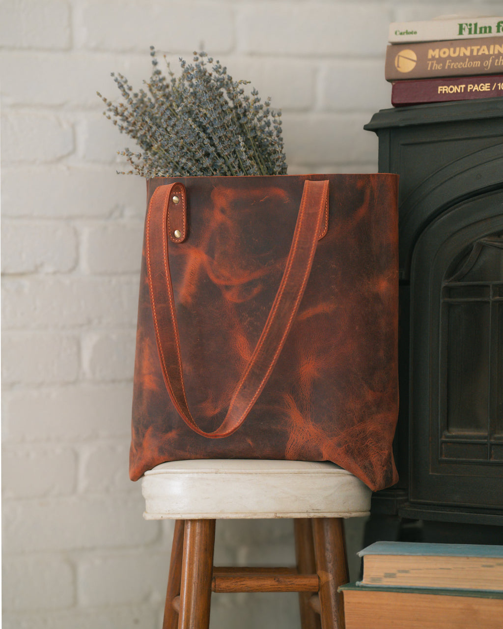 Leather Tote Bag | Personalized Carryall | Custom Market Bag