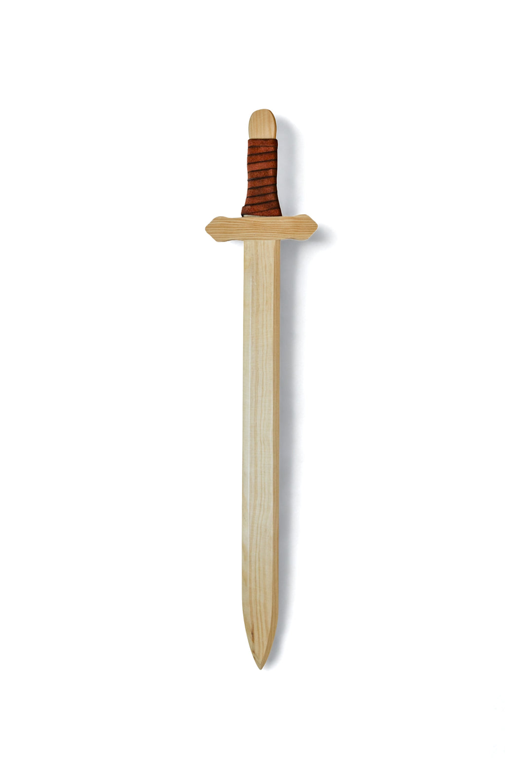 Sturdy Wooden Sword with Leather Wrapped Handle