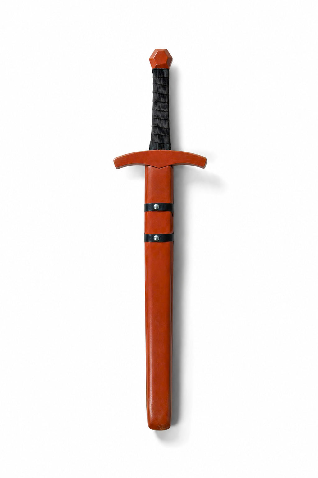 Children's Brown Wooden Toy Medieval Knight Sword With Wooden Sheath