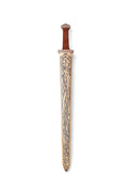 Large Wood Replica Viking Sword with Norse Motif