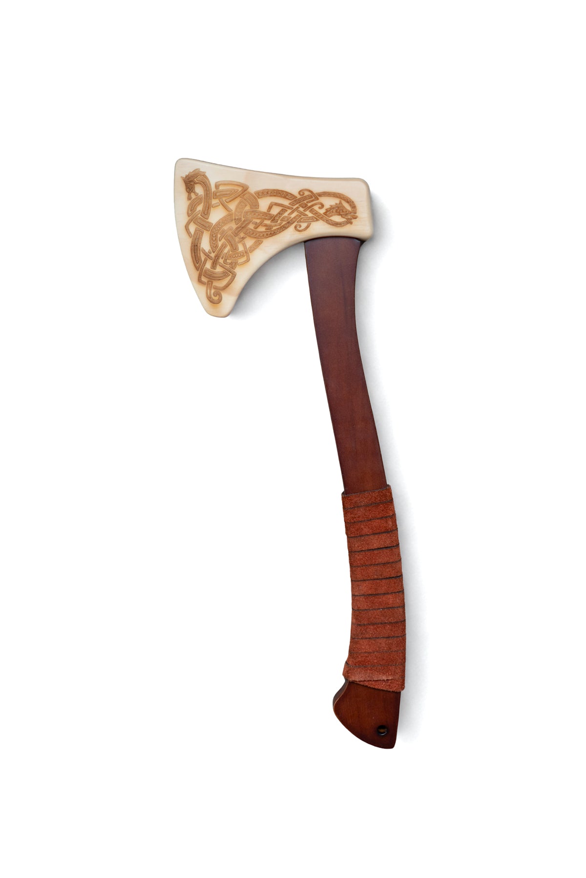 Wooden Play Axe with Norse Motif