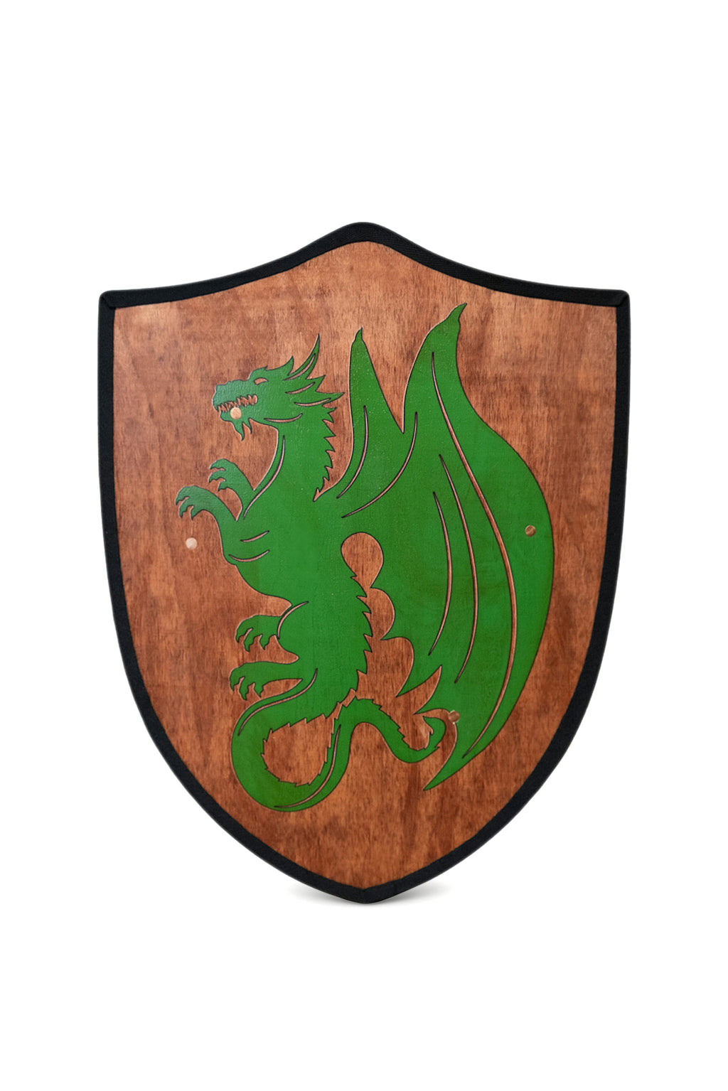 Handmade 18" Green Dragon Heater Shield For Costume, Play, or Wall Art