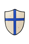 Handmade 18” Blue Cross Heater Shield For Costume, Play, or Wall Art