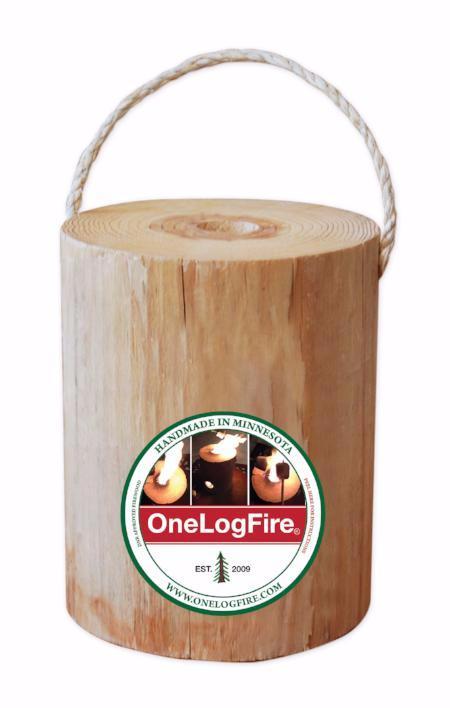 Create a fire within a single log with the OneLogFire.