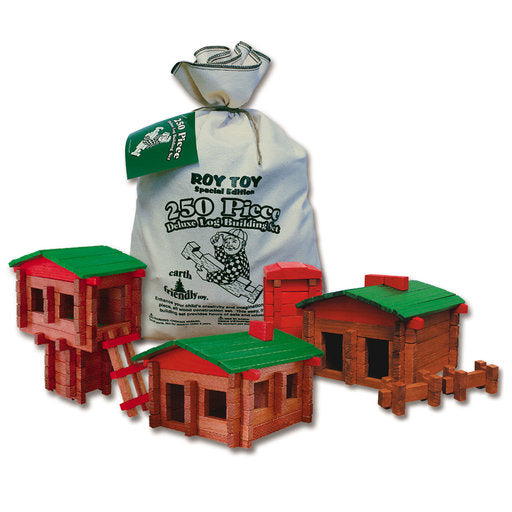 A set of 250 pieces from RoyToy to build with Logs, build Log Cabins, etc.