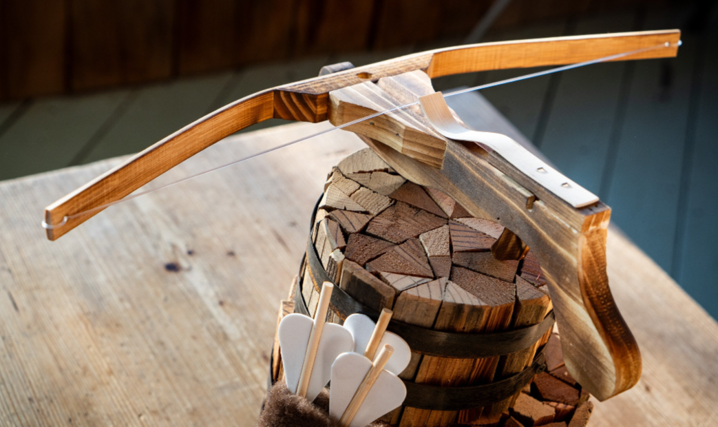 Toy Crossbow with Bolts & Felt Quiver