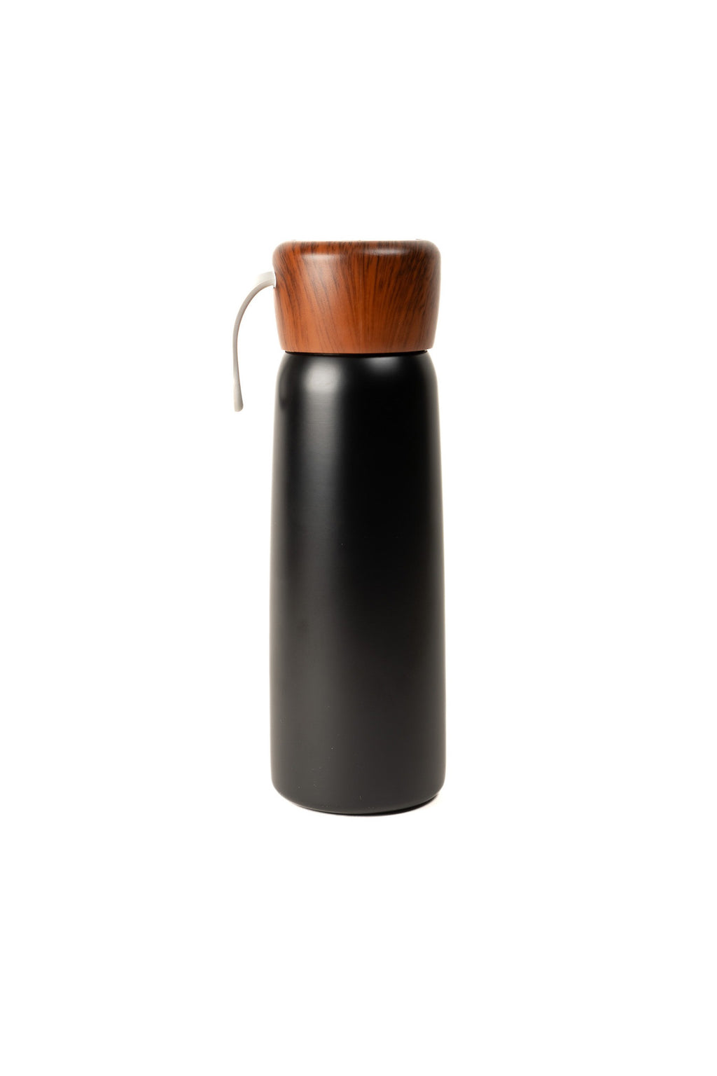 Black Insulated Tumbler With Wooden Lid