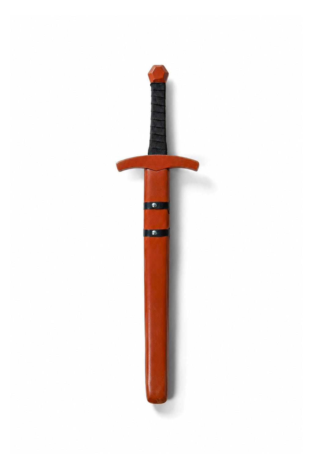 Children's Brown Wooden Toy Medieval Knight Sword With Wooden Sheath