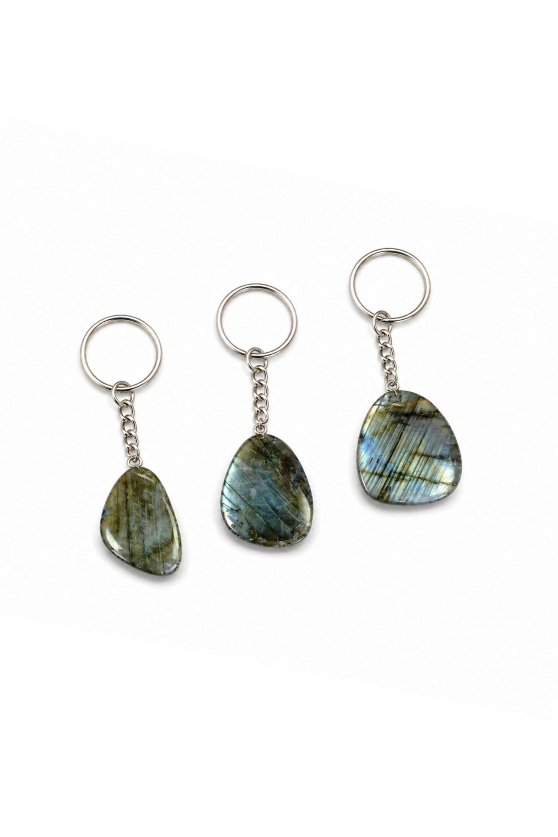 Labradorite Keychain - Size and Shape Varying