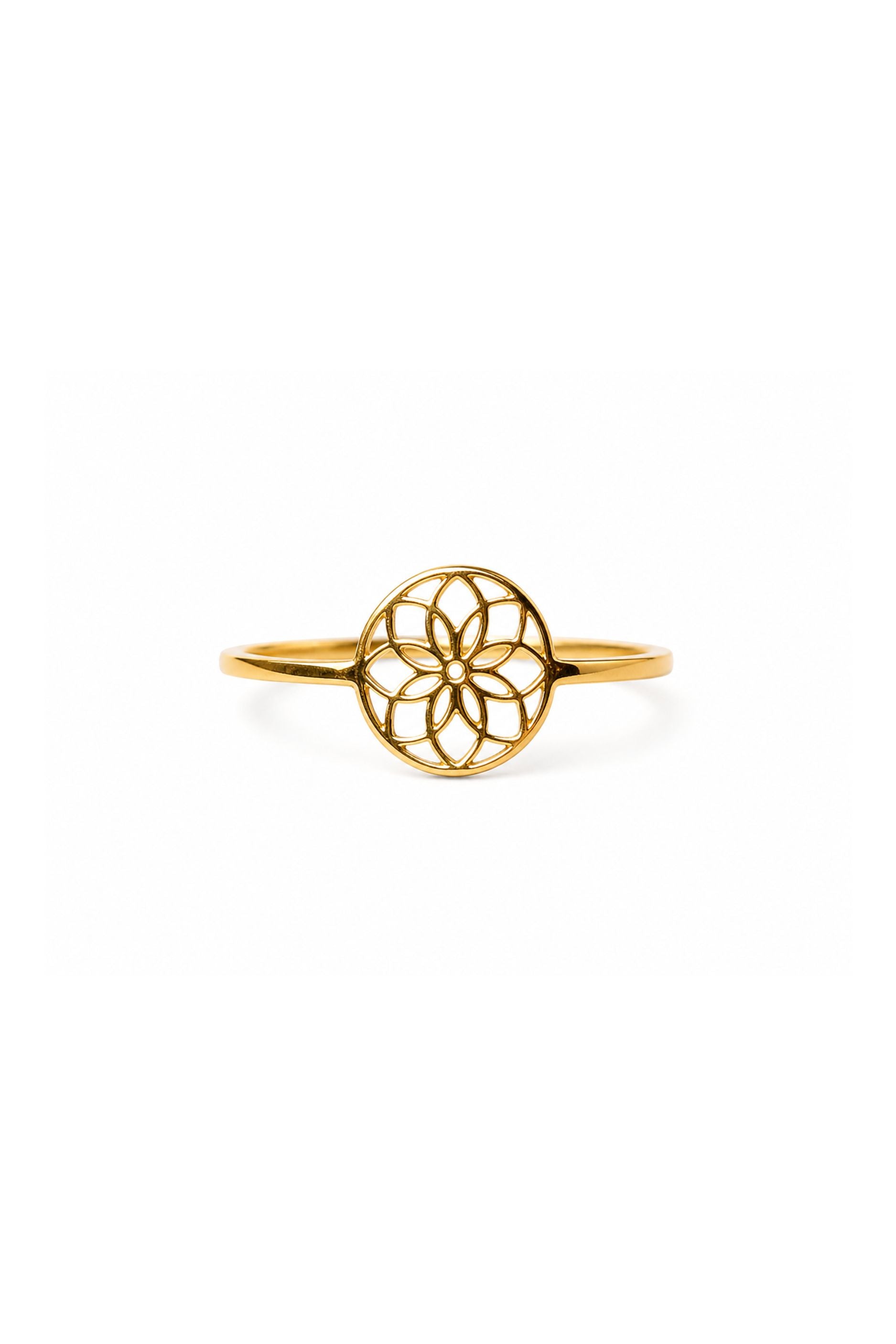 Delicate Flower of Life Ring