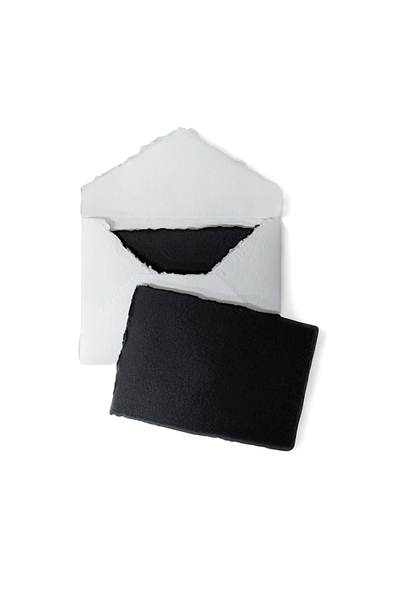 Slate Chalkboard Black Paper Invitation Card Box Set - Envelopes and White Paint Pen Included