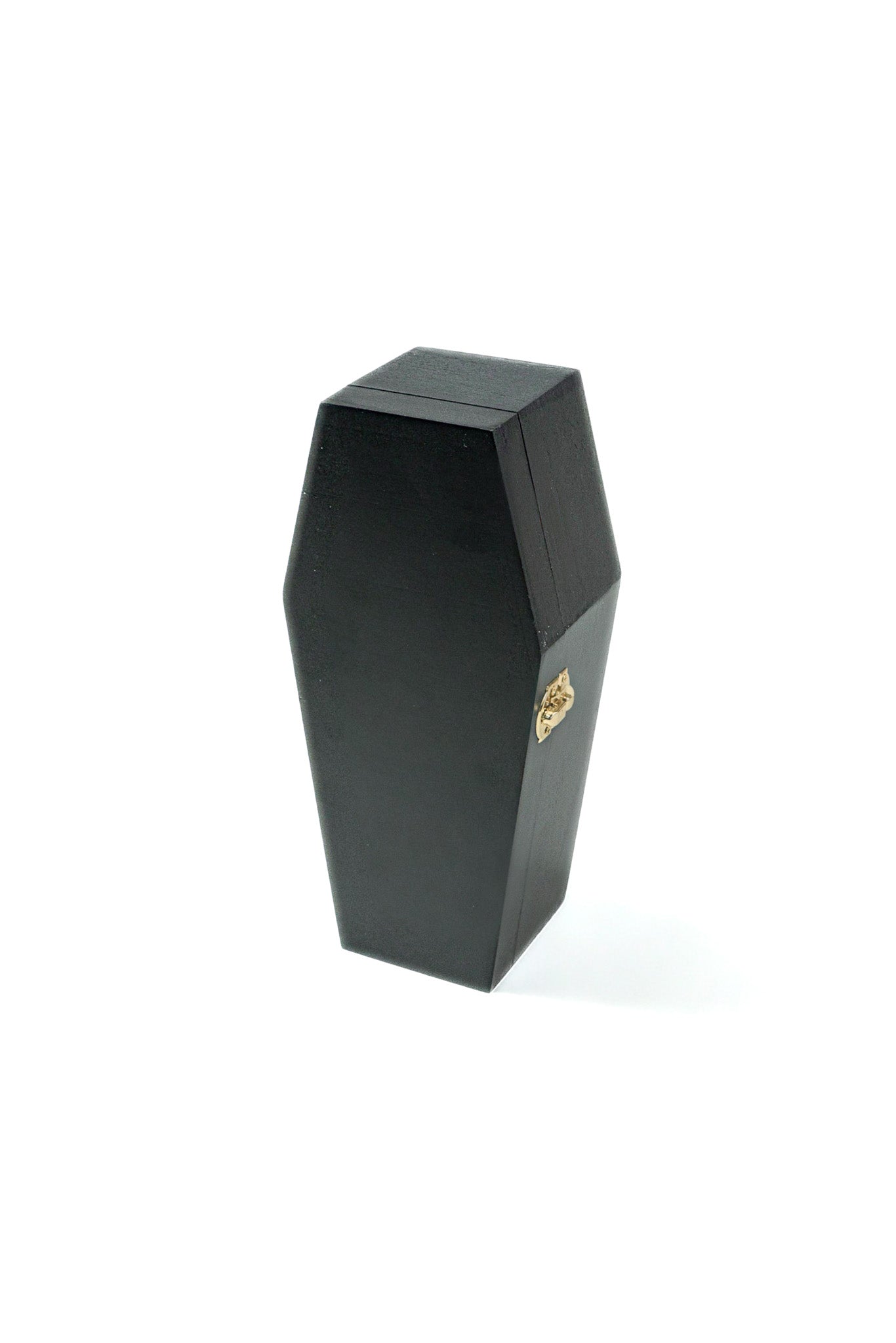 Backwoods Provisions 10" Black Wooden Coffin For Halloween, Crafts, Gift Box, Jewerly Box, and Projects