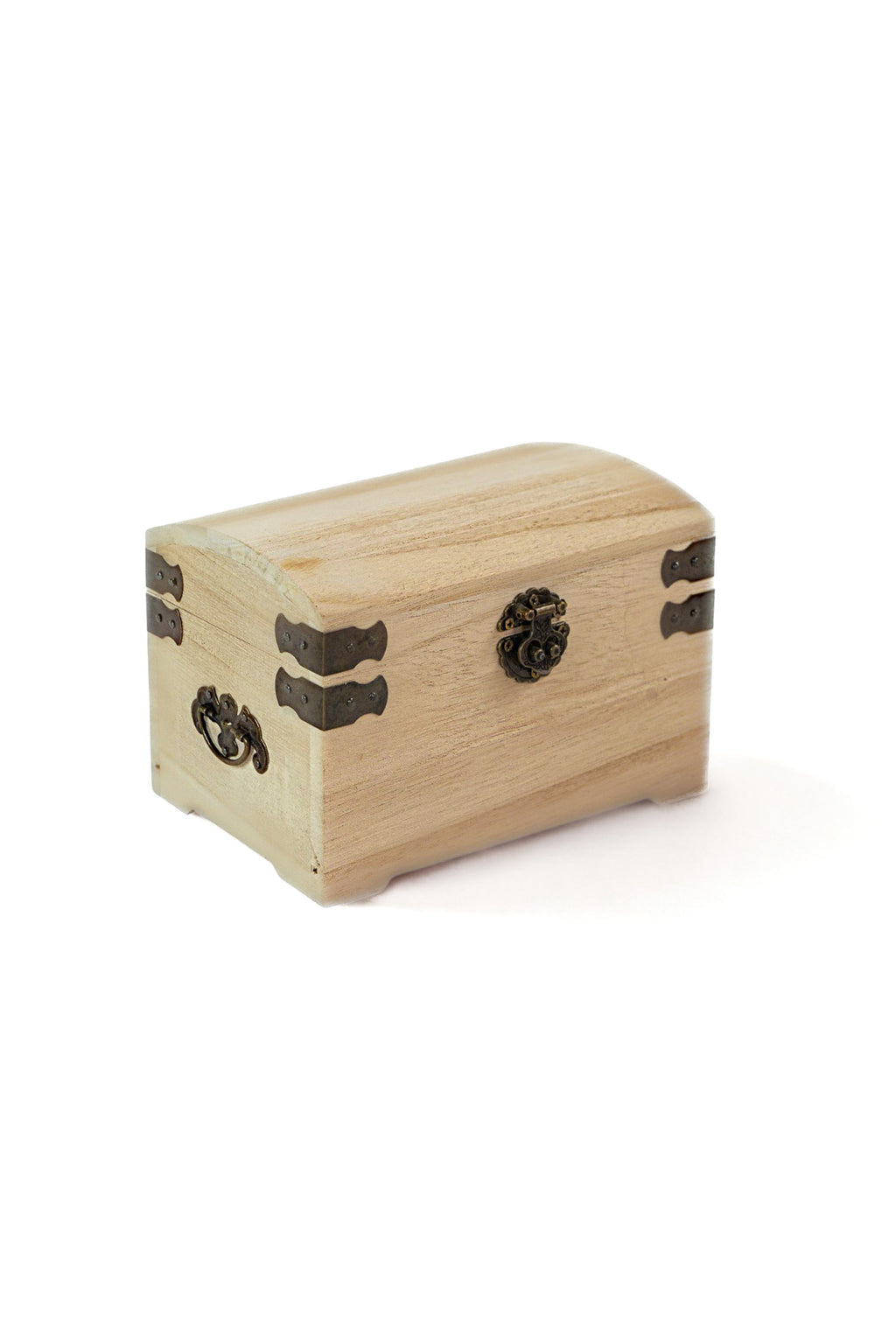 Mini Wooden Vintage Rustic Jewelry Chest