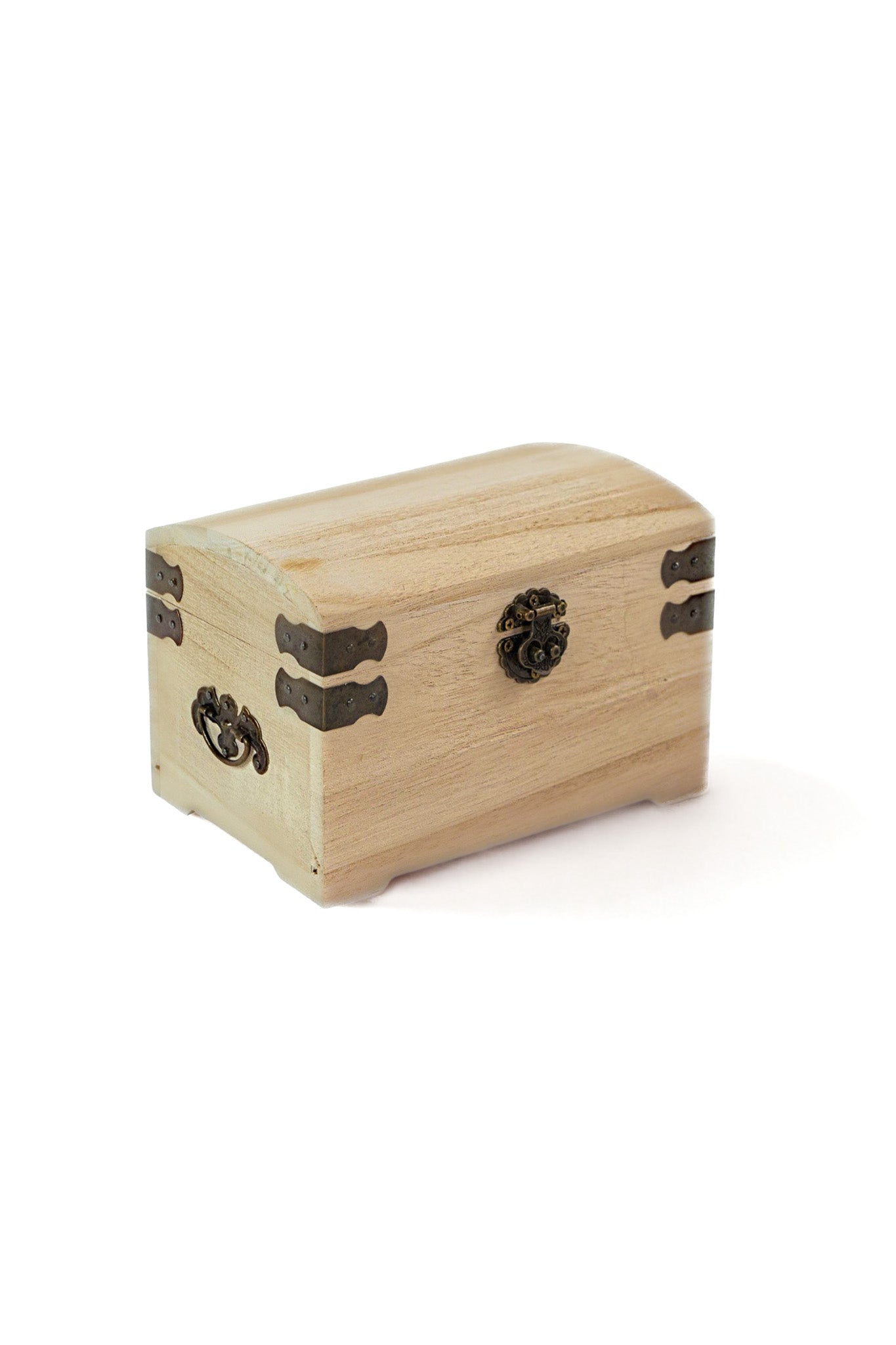 Mini Wooden Vintage Rustic Jewelry Chest