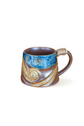 Coastal Rustic Wave Mug with Rope Wrapped Handle