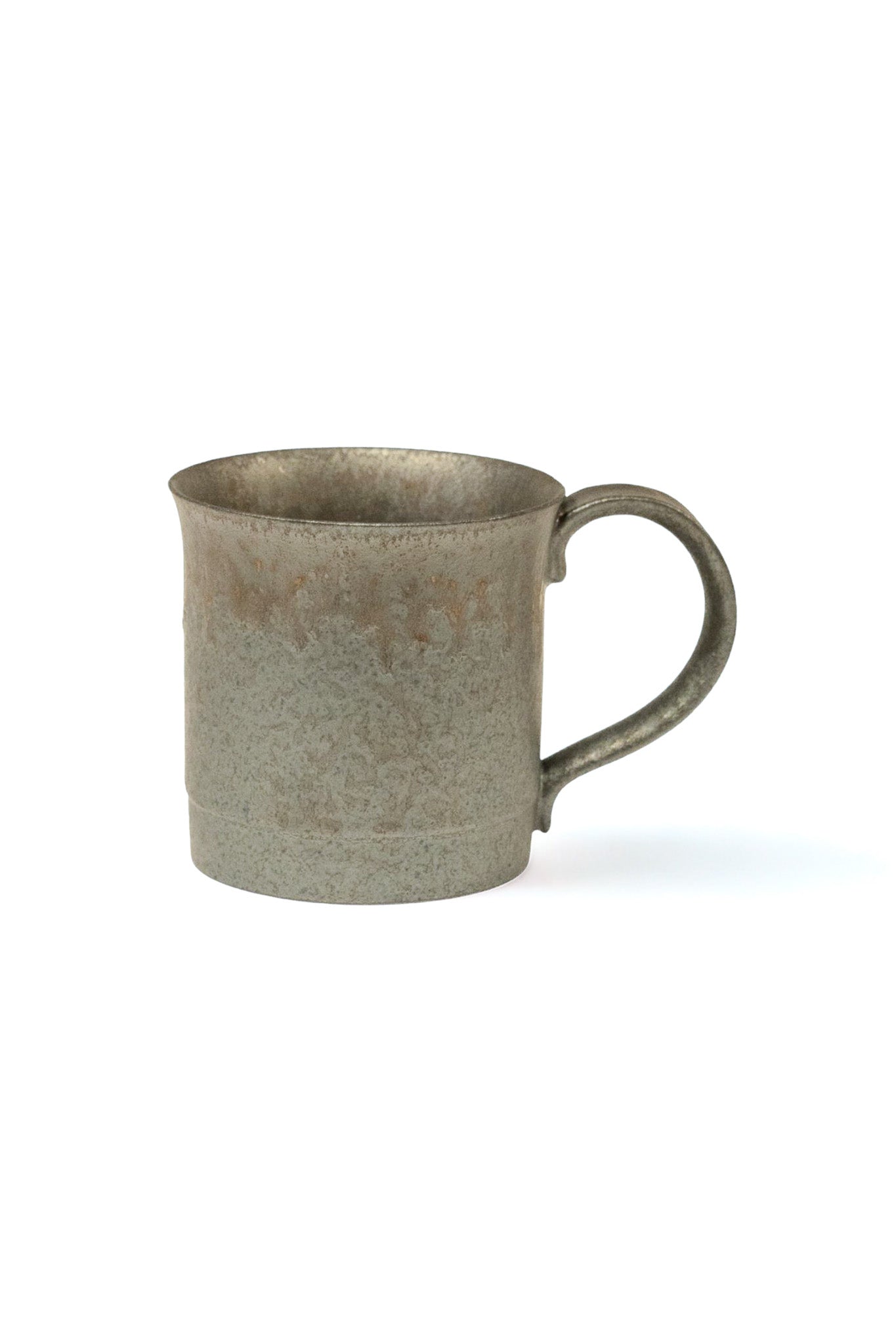Slate Gray Mug with Bronze Drip Highlight Glaze