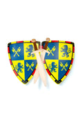 Wooden Sword and Shield Set: Kid's Play Pack with Leather Grip